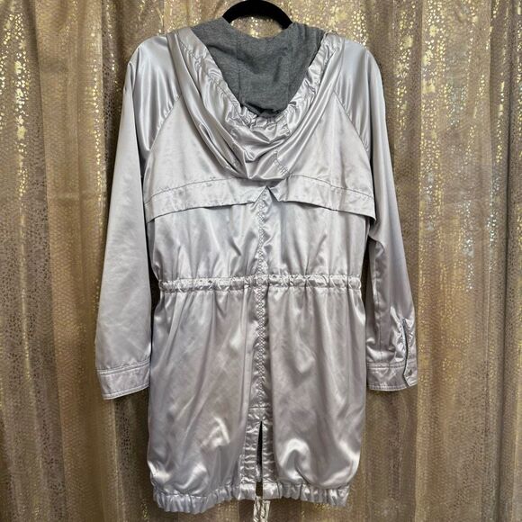 Vintage Y2K Abercrombie & Fitch Silky Gray Water Wind Resistant Light Jacket Sma - Picture 2 of 12